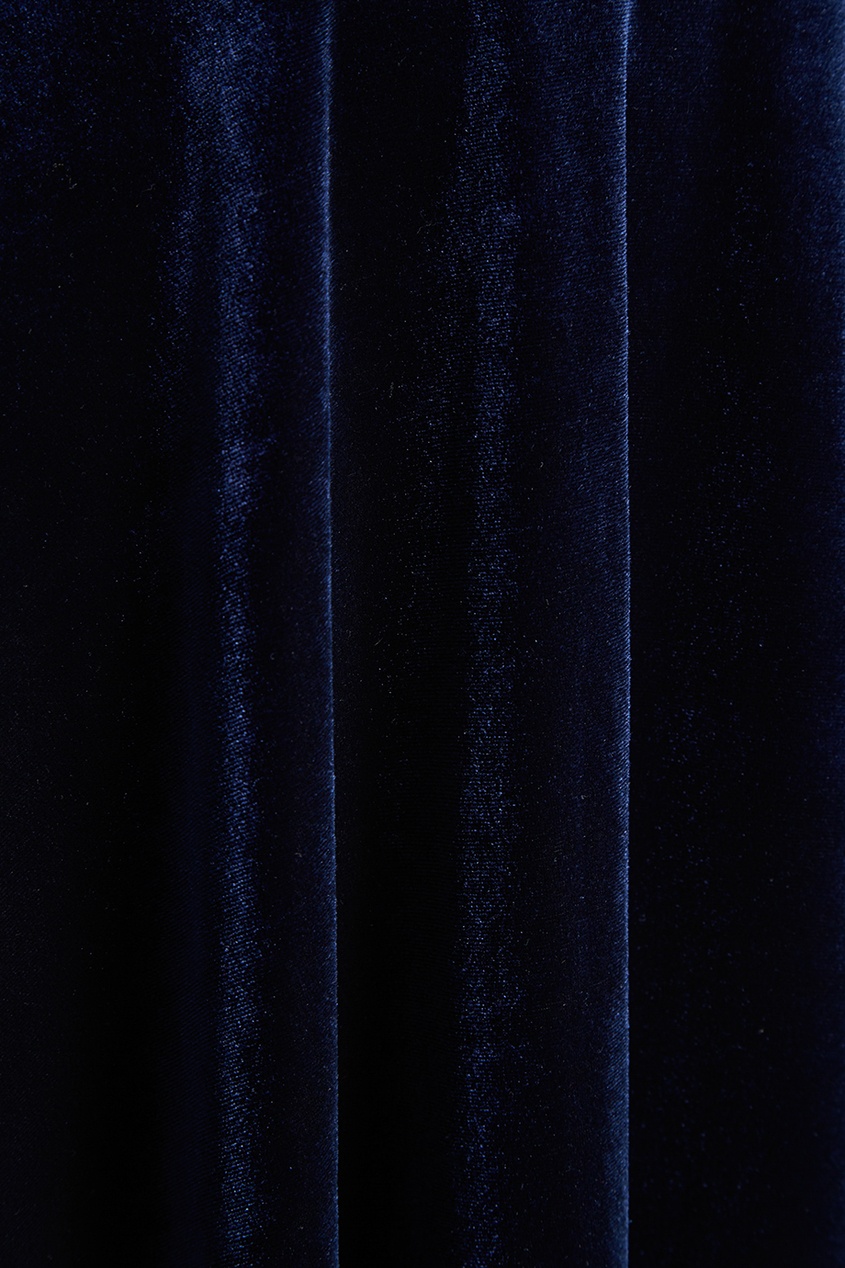 фото Синее бархатное платье ли-лу