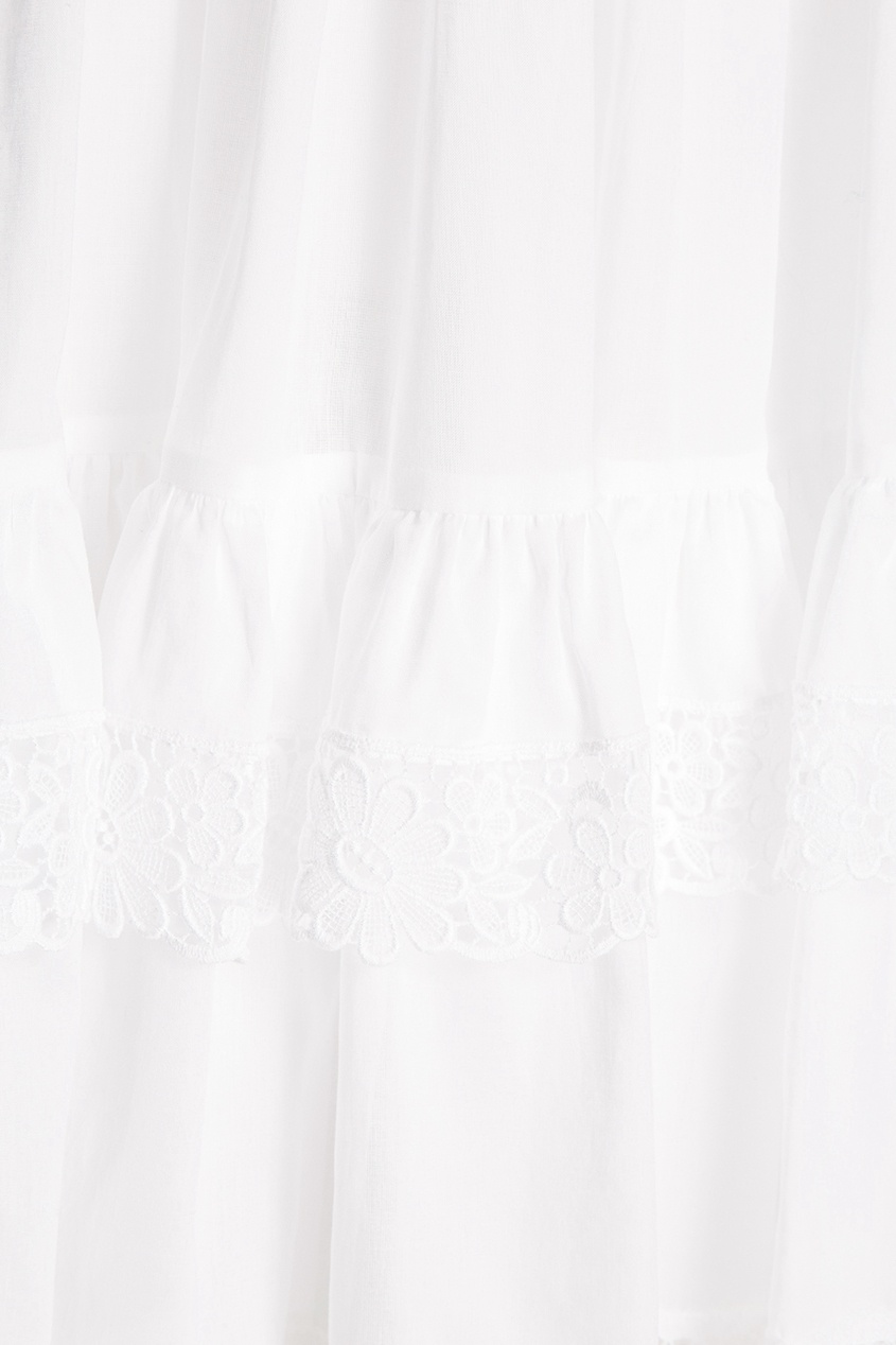 фото Белое платье с оборками dolce&gabbana