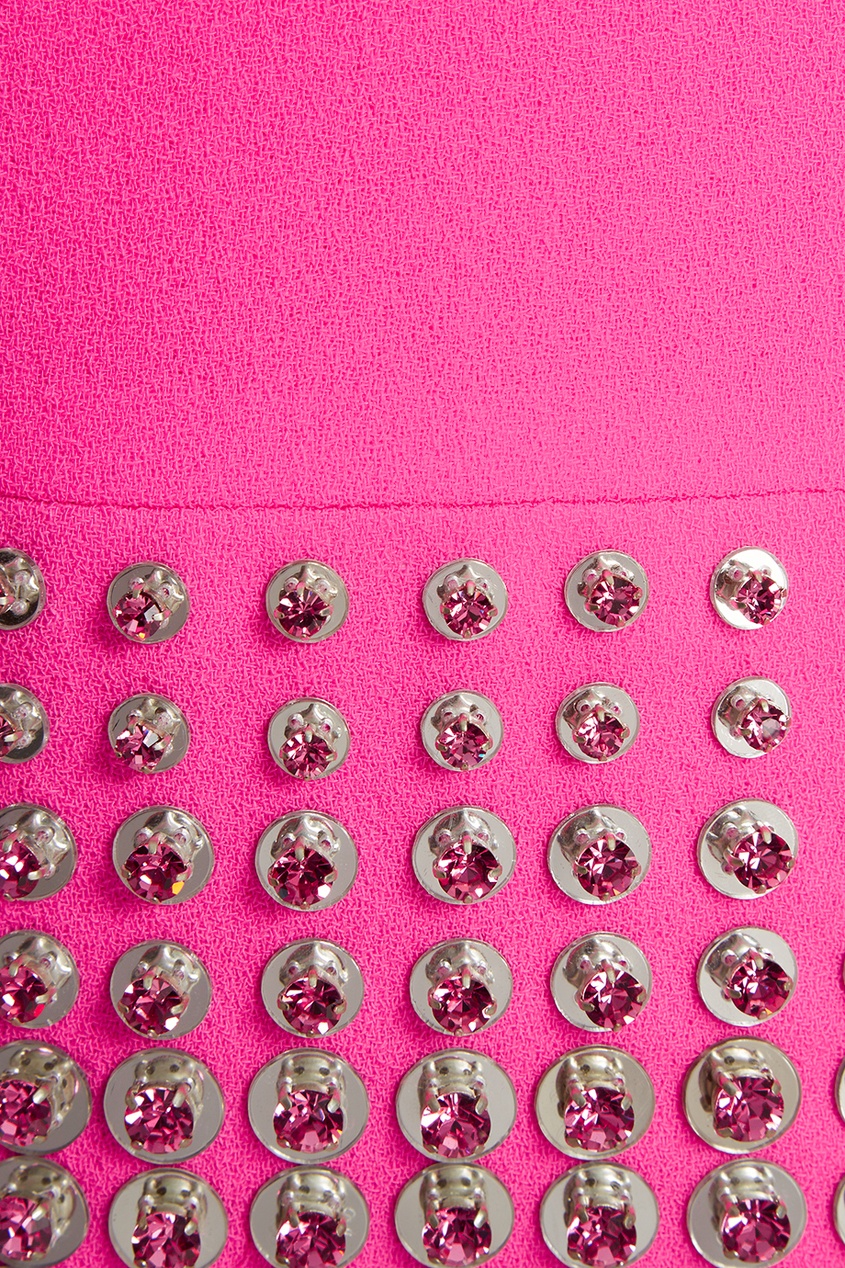 фото Шерстяное розовое платье david koma