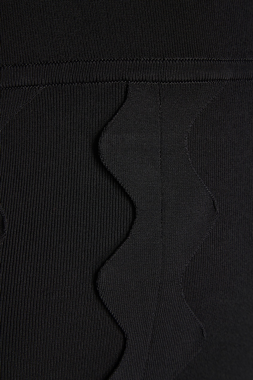 фото Черное платье с аппликацией david koma