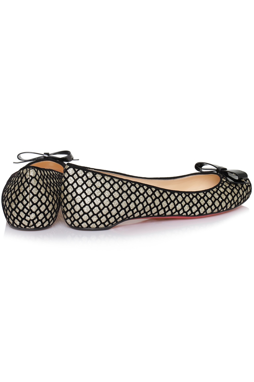 фото Балетки из хлопка и кожи simplenodo flat Christian louboutin