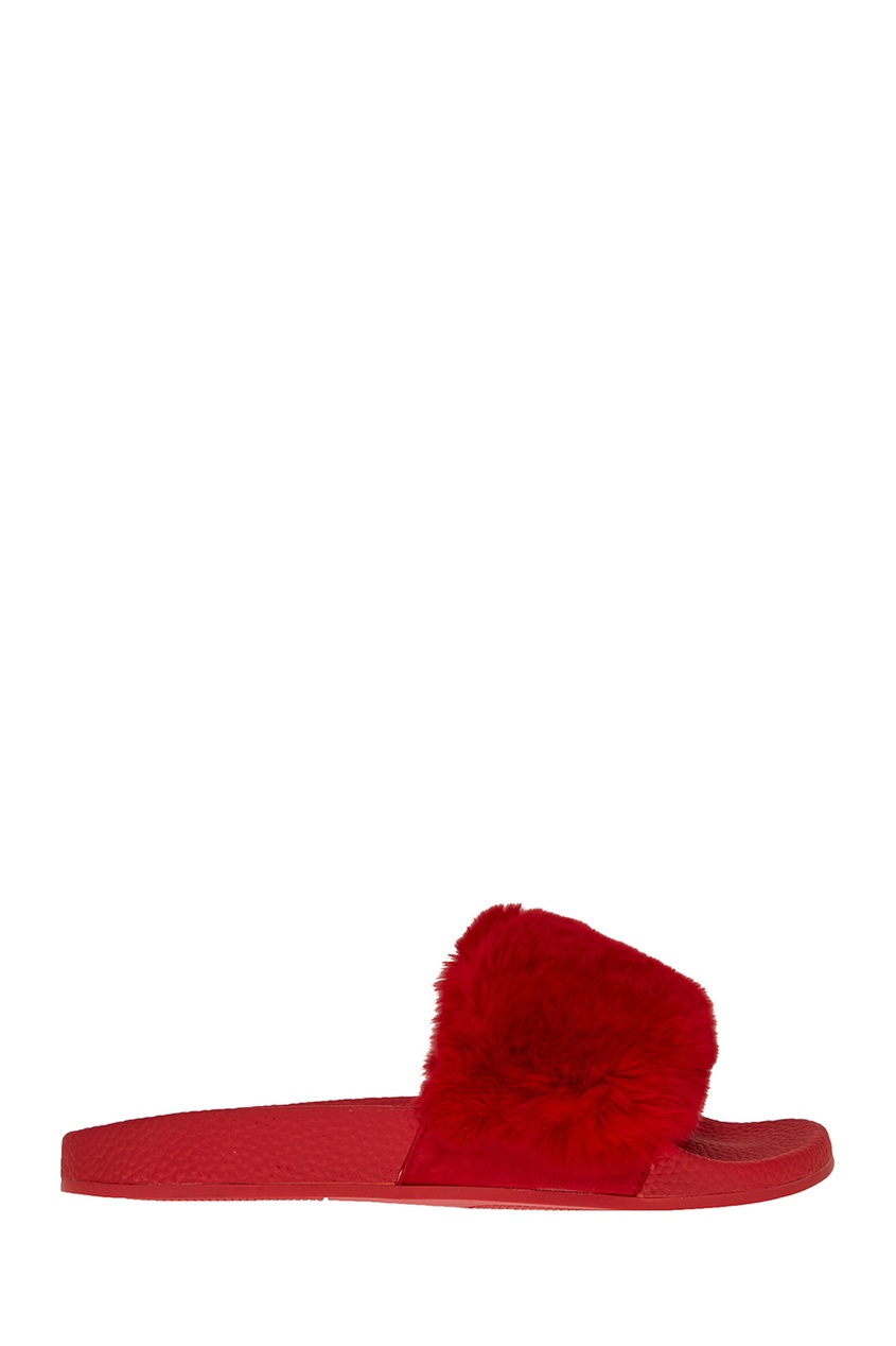фото Красные сандалии с мехом Carvela kurt geiger