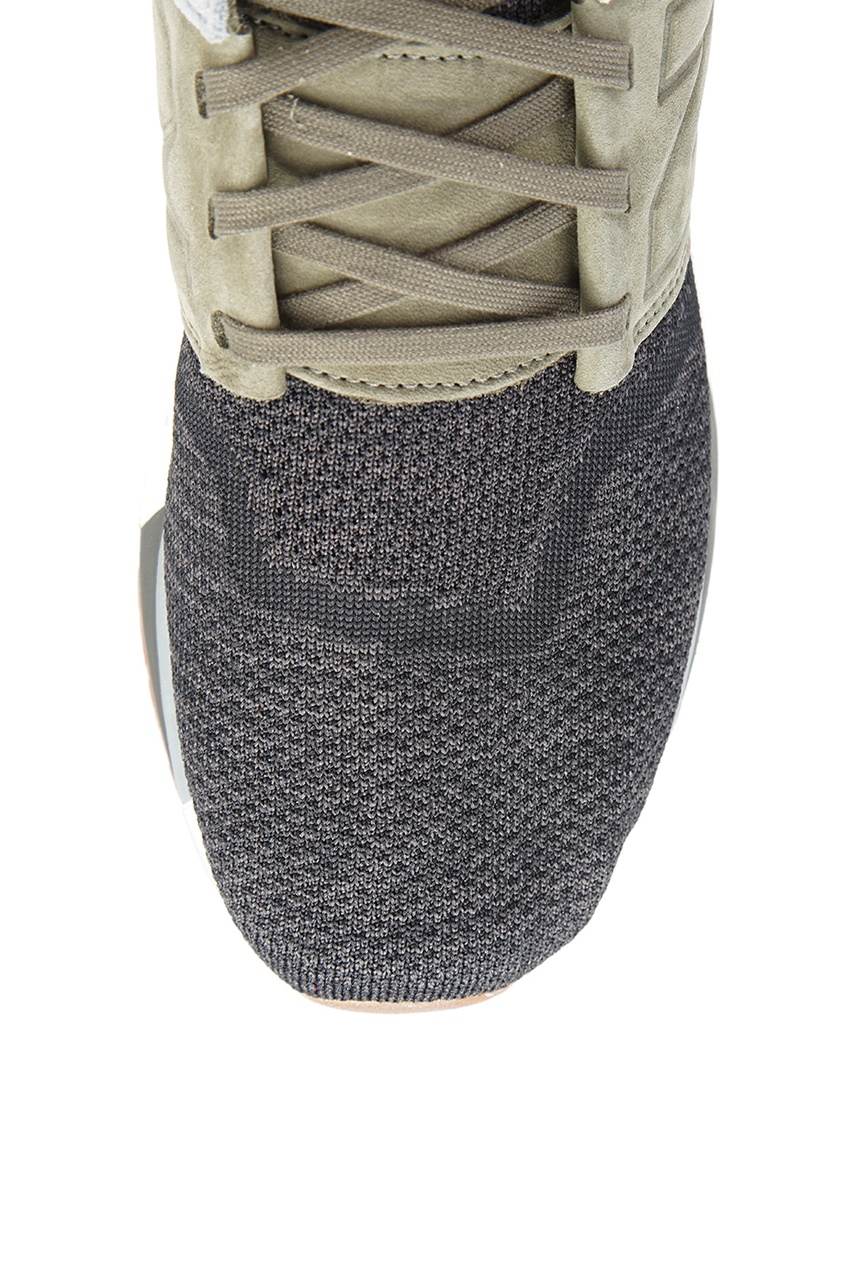 Контрастные замшевые кроссовки №998