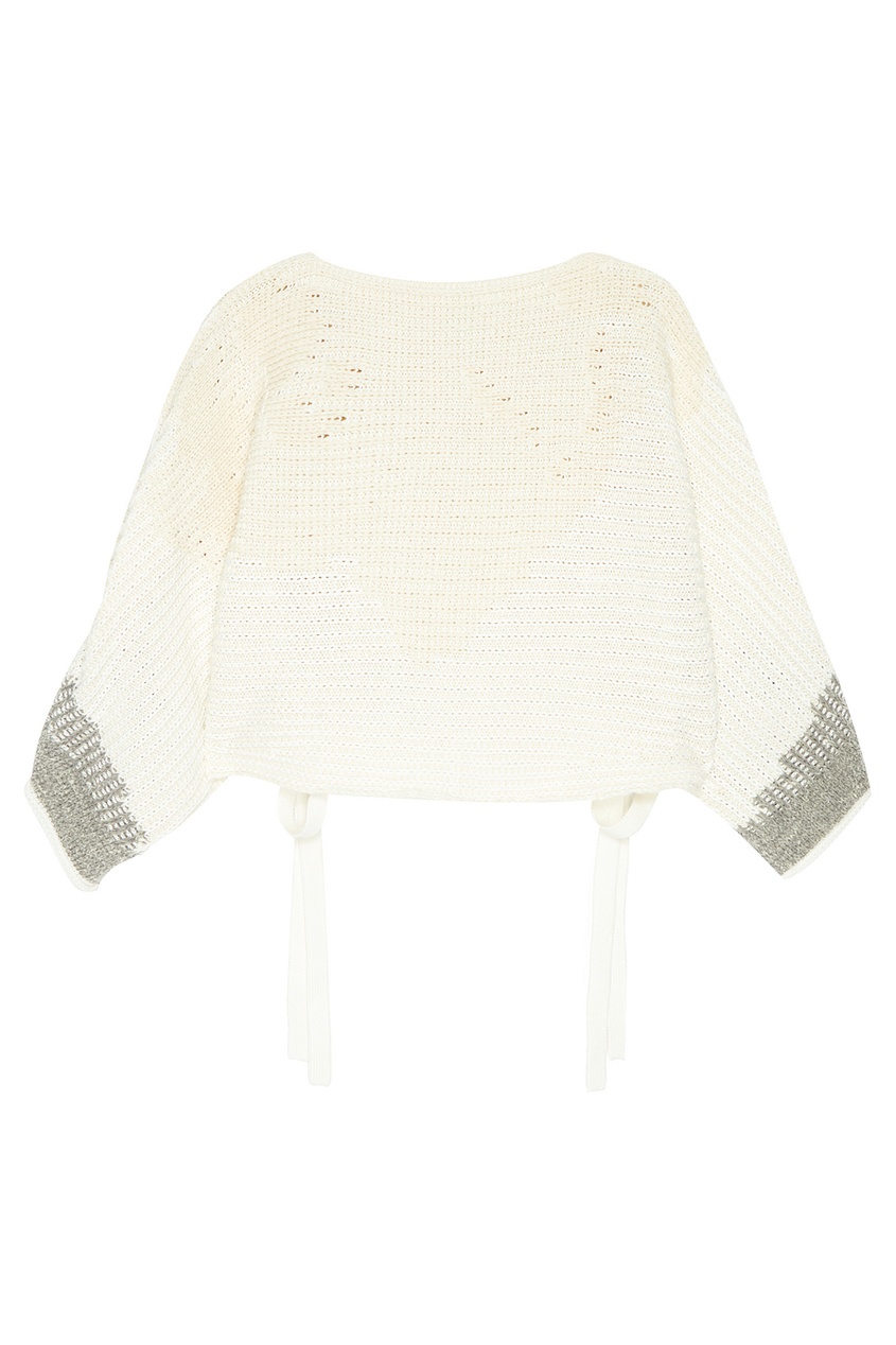 

Хлопковый джемпер oversize, Белый, Хлопковый джемпер oversize