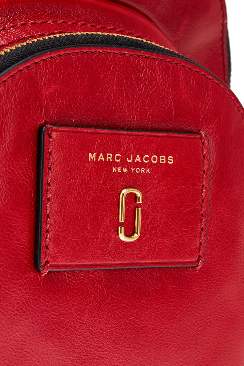фото Красный кожаный рюкзак с логотипом marc jacobs (the)