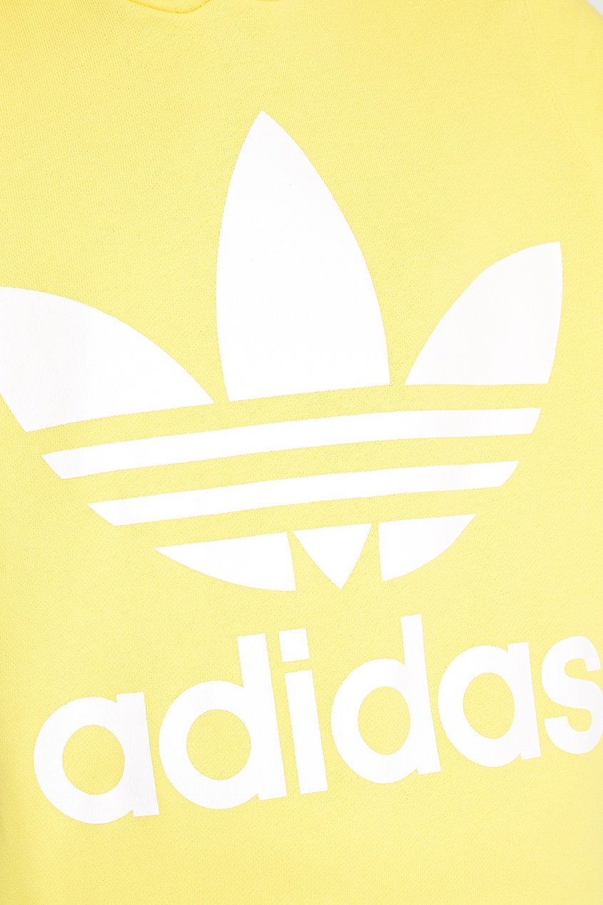 фото Желтое худи с логотипом adidas