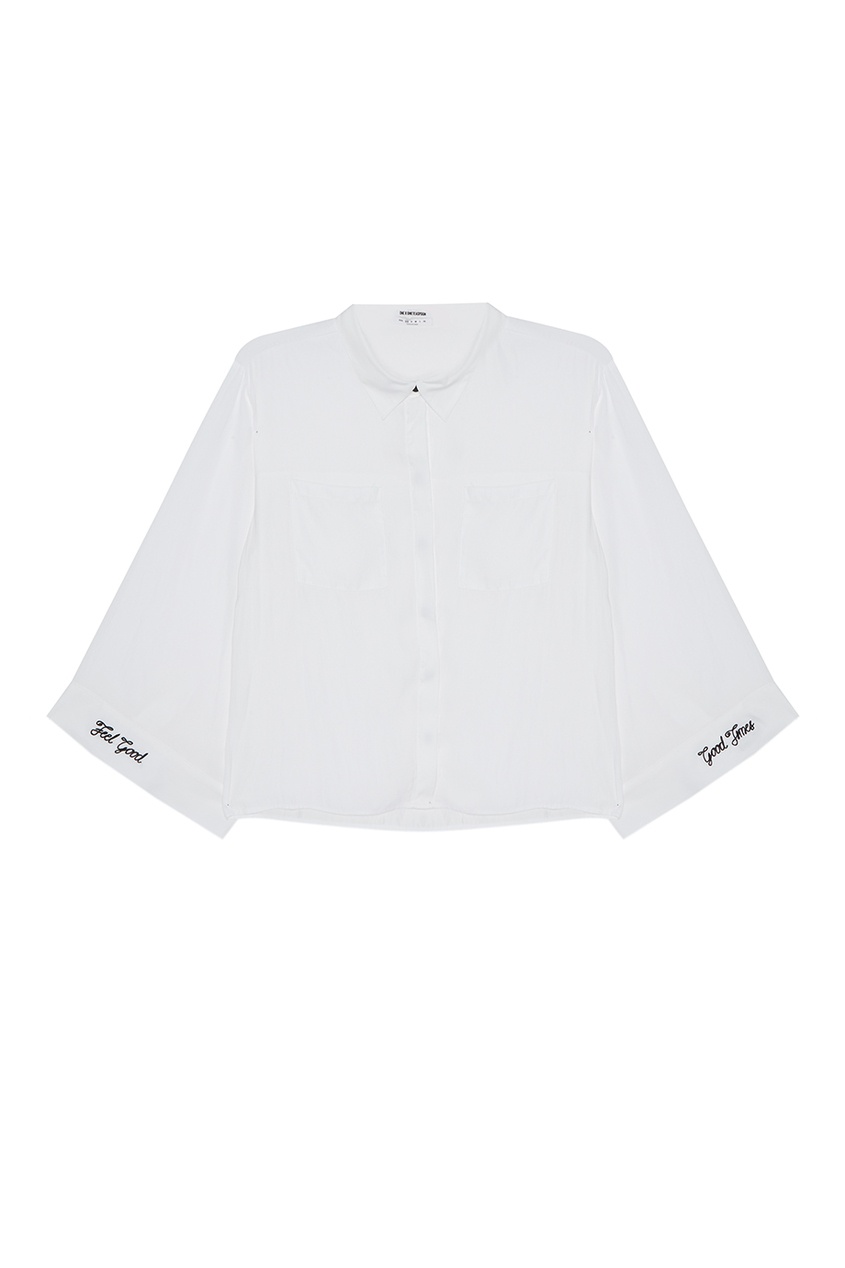 фото Белая блузка с карманами one teaspoon