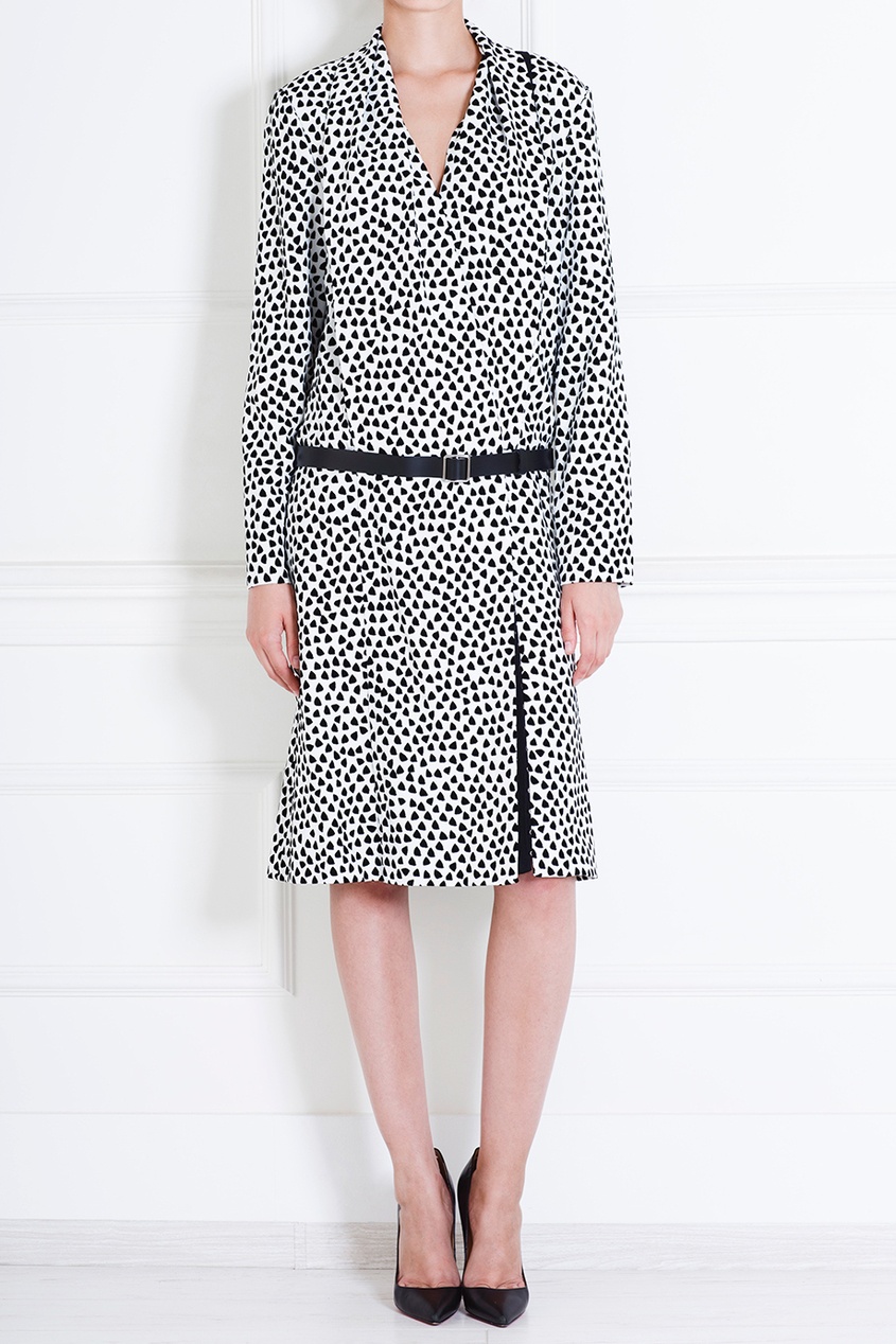 

Платье с принтом, Черно-белый