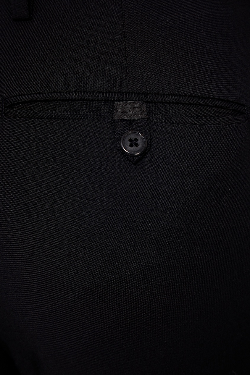 фото Темно-синее драповое пальто Prada