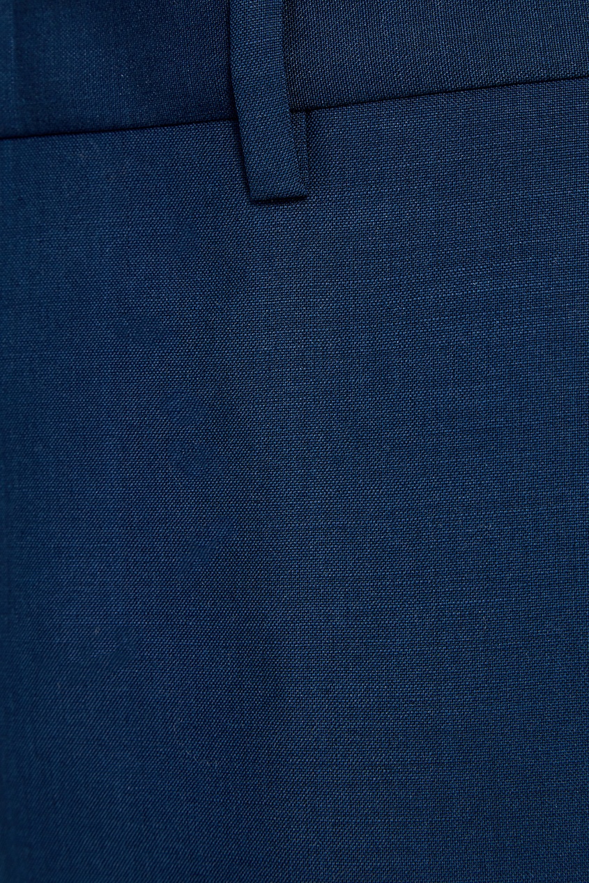 фото Синие шерстяные брюки prada