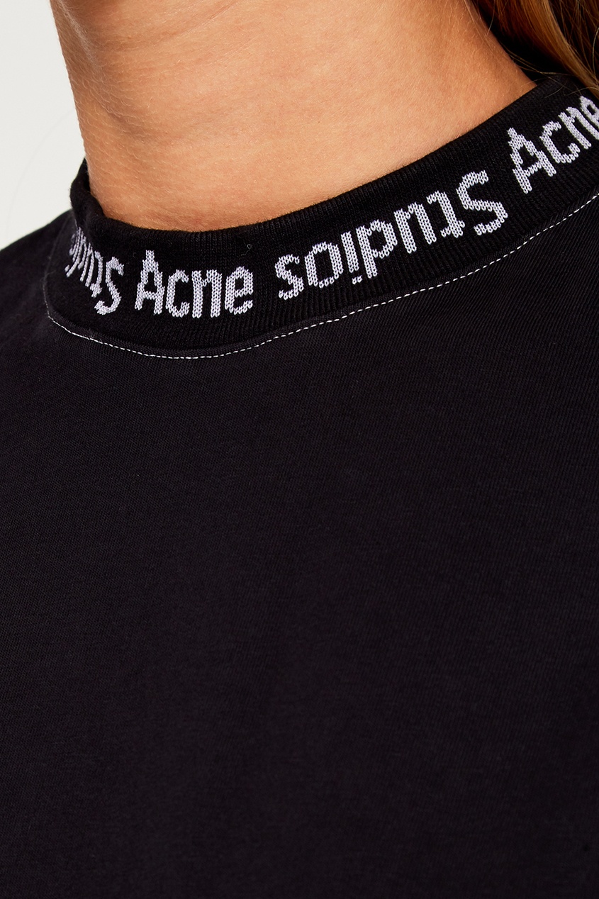 фото Хлопковая футболка с логотипами gojina acne studios