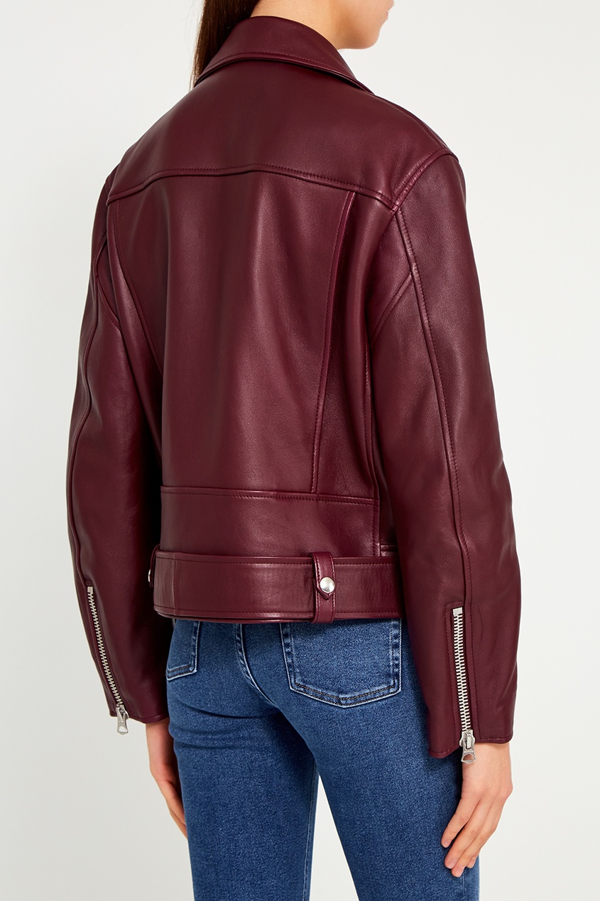 фото Бордовая куртка из кожи merlyn acne studios