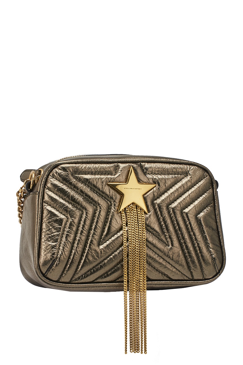 фото Золотистая сумка Stella Star Mini Stella mccartney