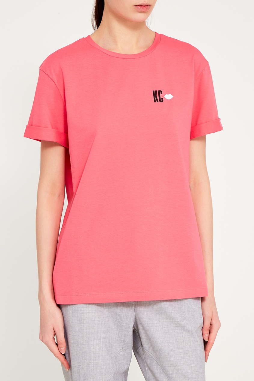 фото Розовая футболка с логотипом terekhov girl