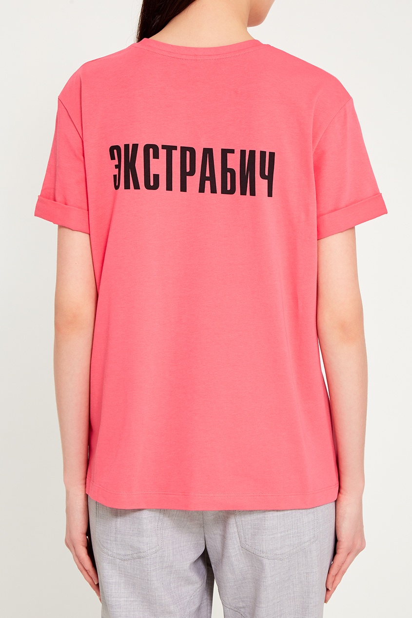 фото Розовая футболка с логотипом terekhov girl
