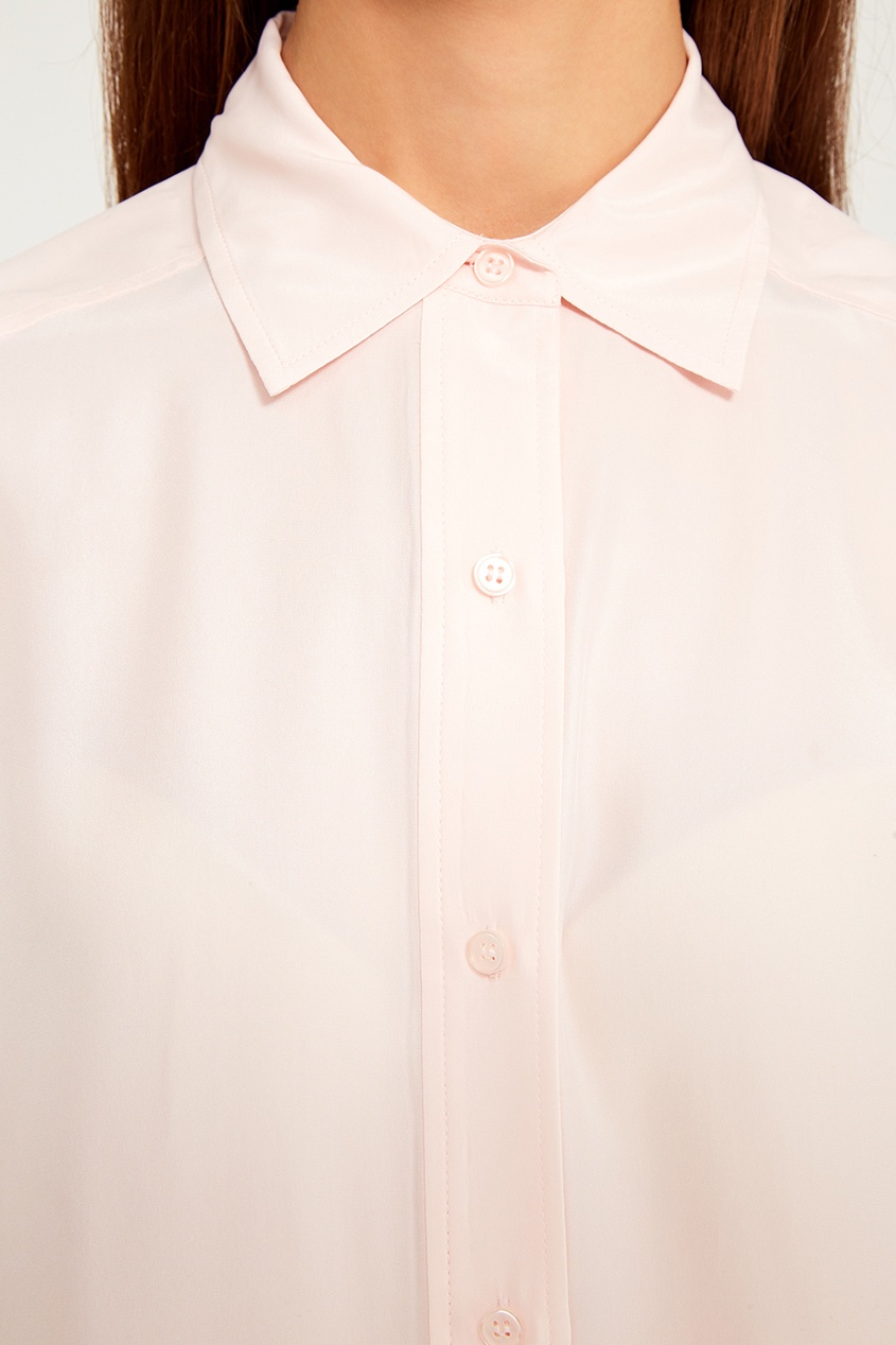 фото Розовая блузка из шелка frame denim