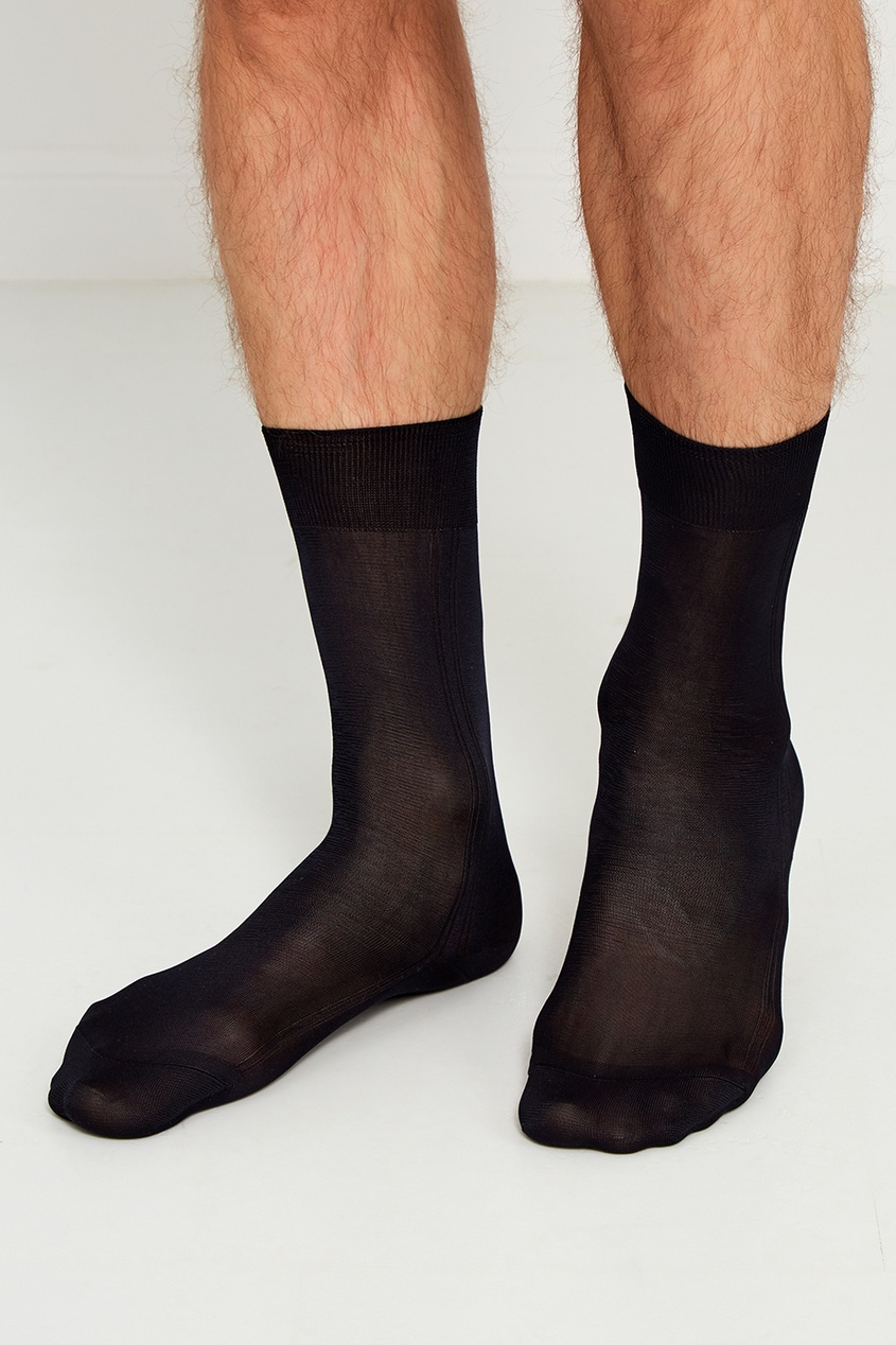 фото Черные шелковые носки Brioni