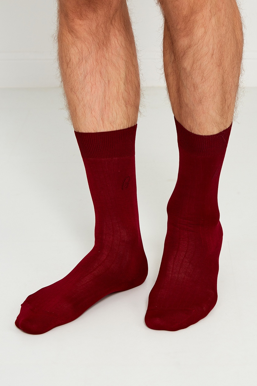 фото Бордовые носки из хлопка brioni