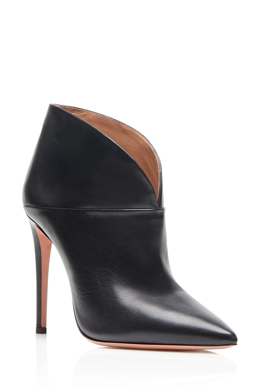 фото Черные ботильоны на шпильке inga bootie 105 aquazzura