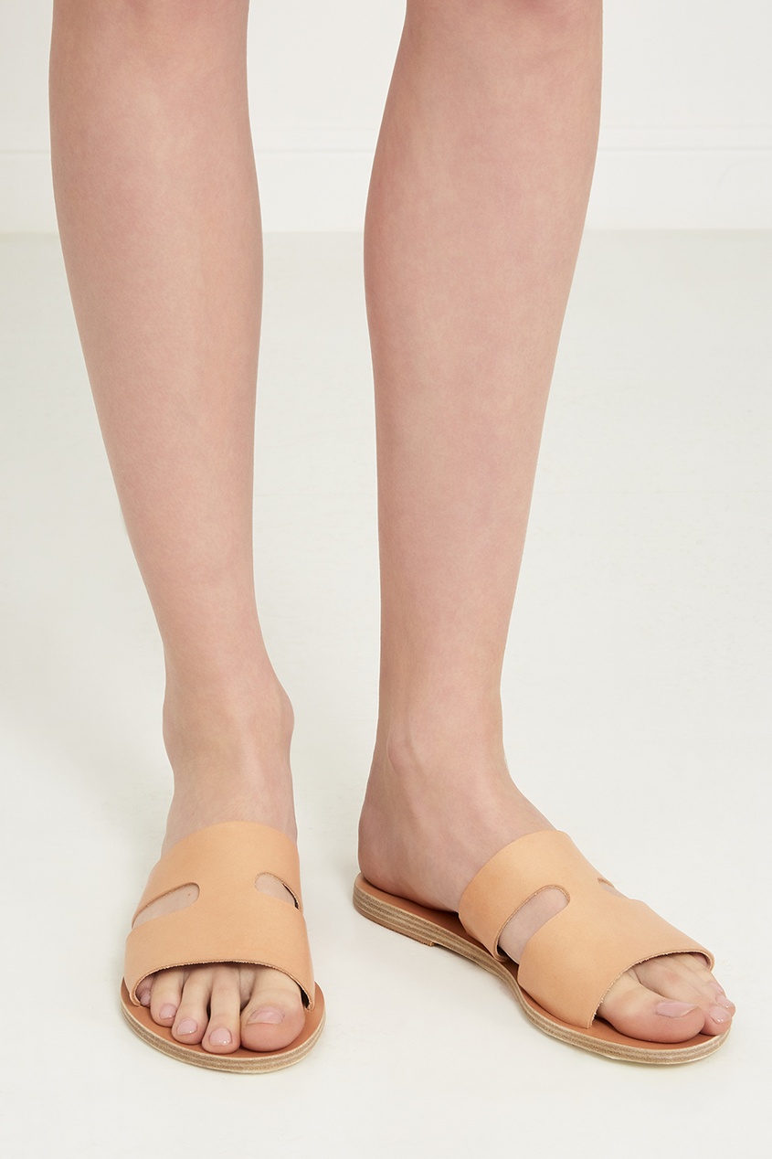 фото Бежевые сандалии из кожи ancient greek sandals