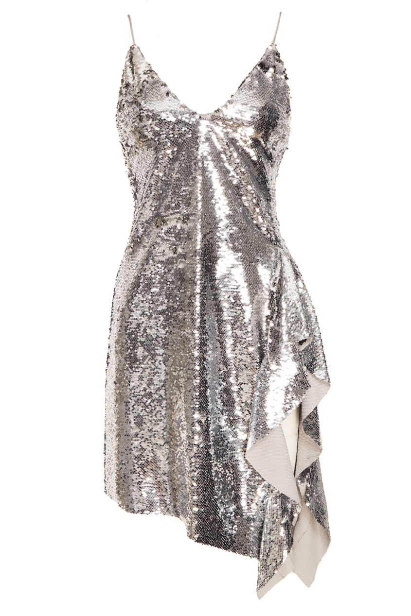 фото Платье с серебристыми пайетками mo&co