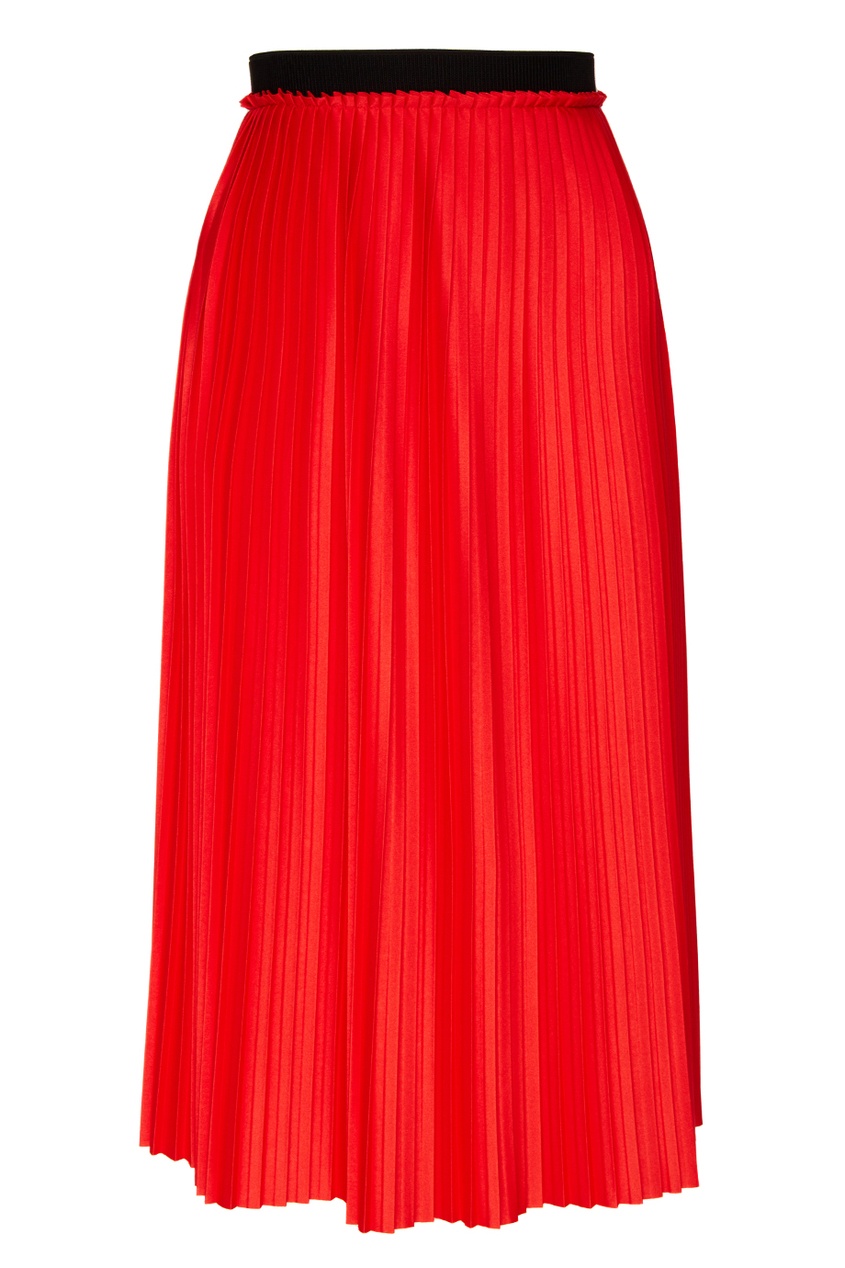 фото Красная плиссированная юбка mo&co