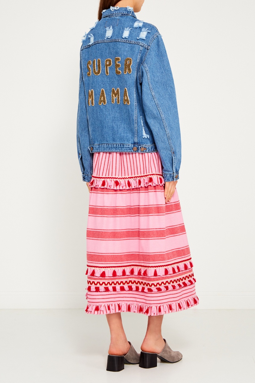 фото Хлопковая юбка с кисточками gael dodo bar or