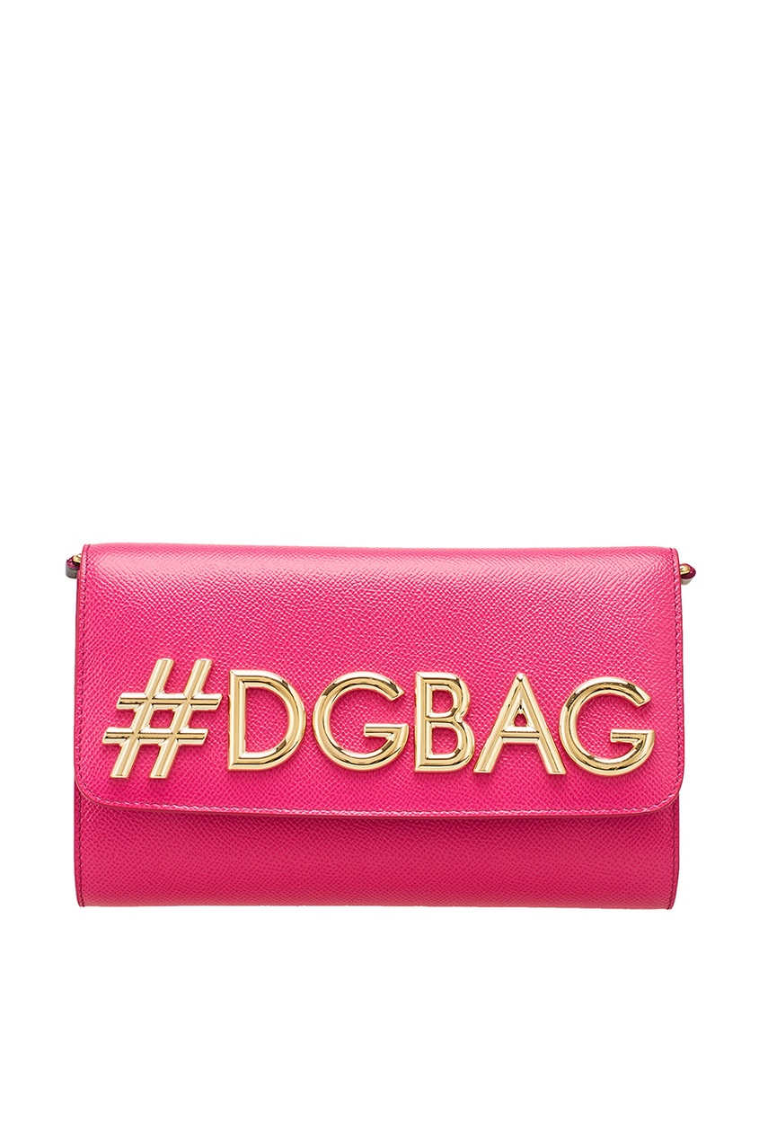 фото Розовая кожаная сумка dg girls dolce&gabbana