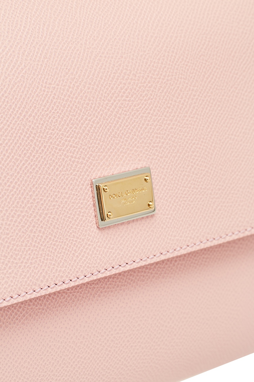 фото Розовая сумка из текстурированной кожи sicily dolce&gabbana
