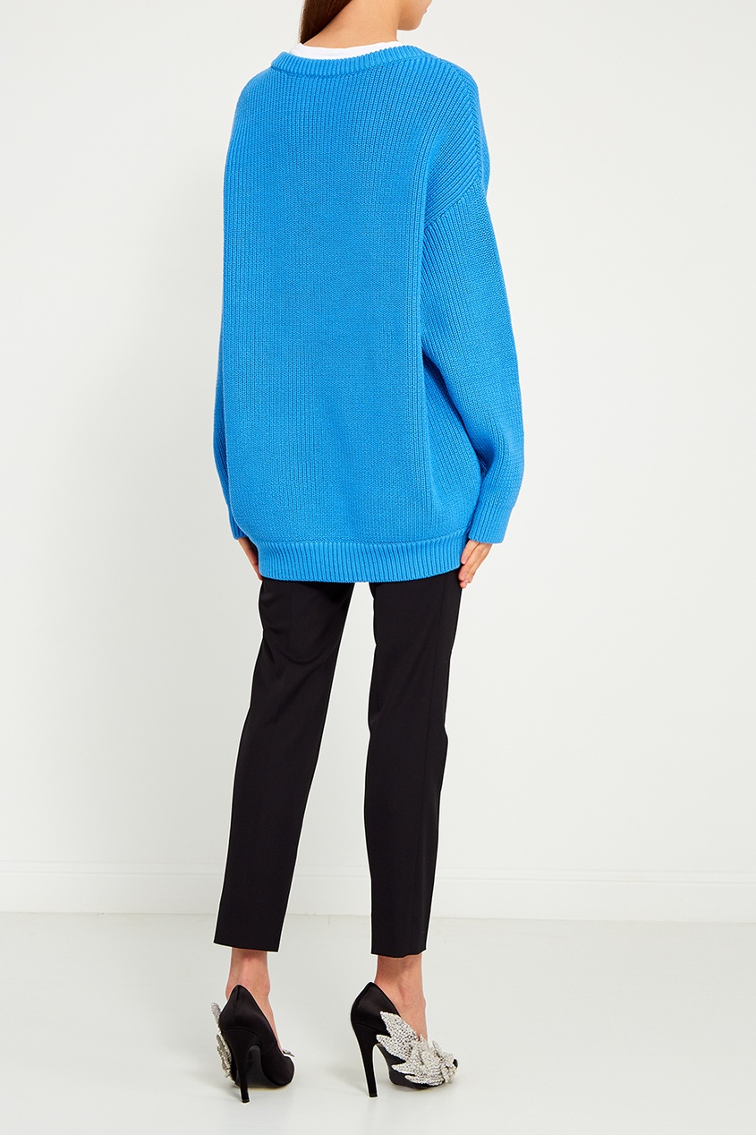 фото Фактурный голубой пуловер Balenciaga
