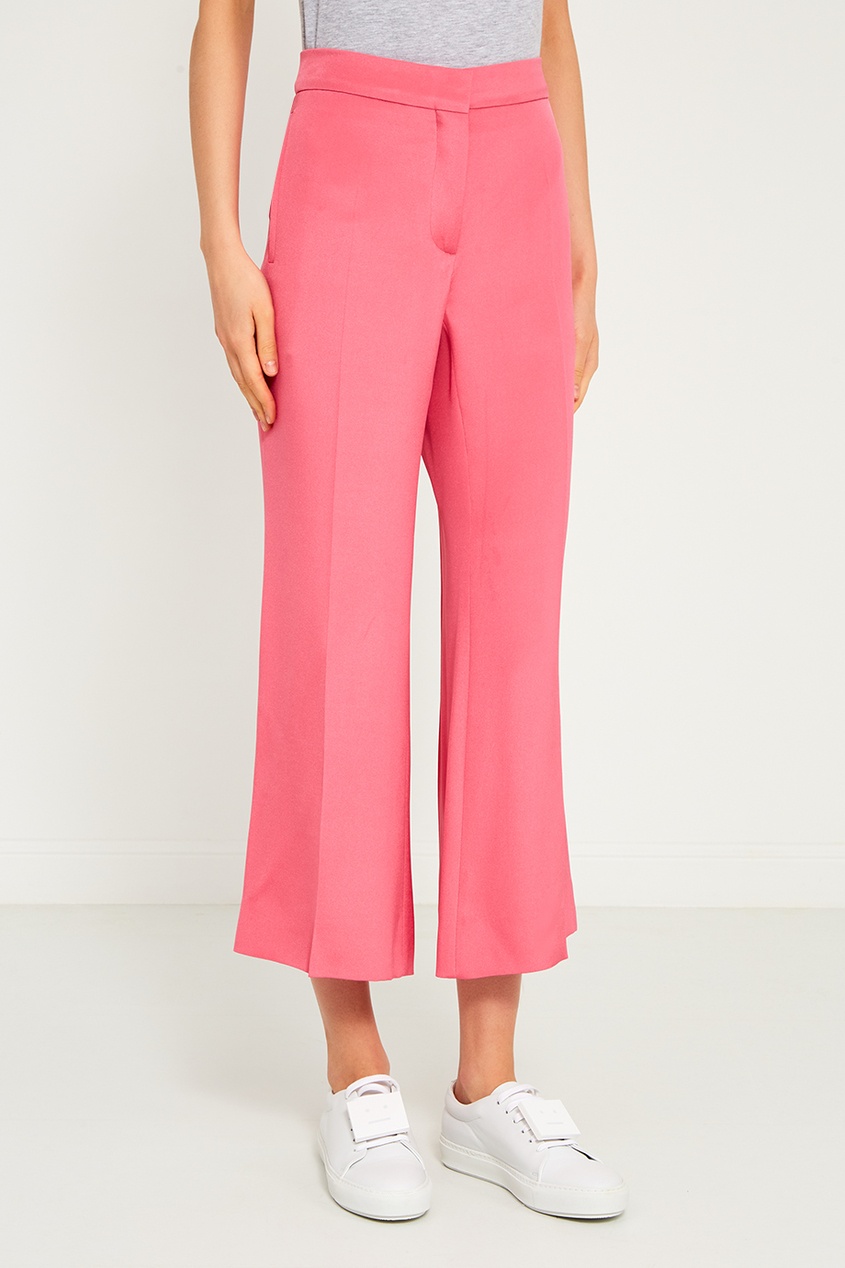 фото Розовые шелковые брюки valentino