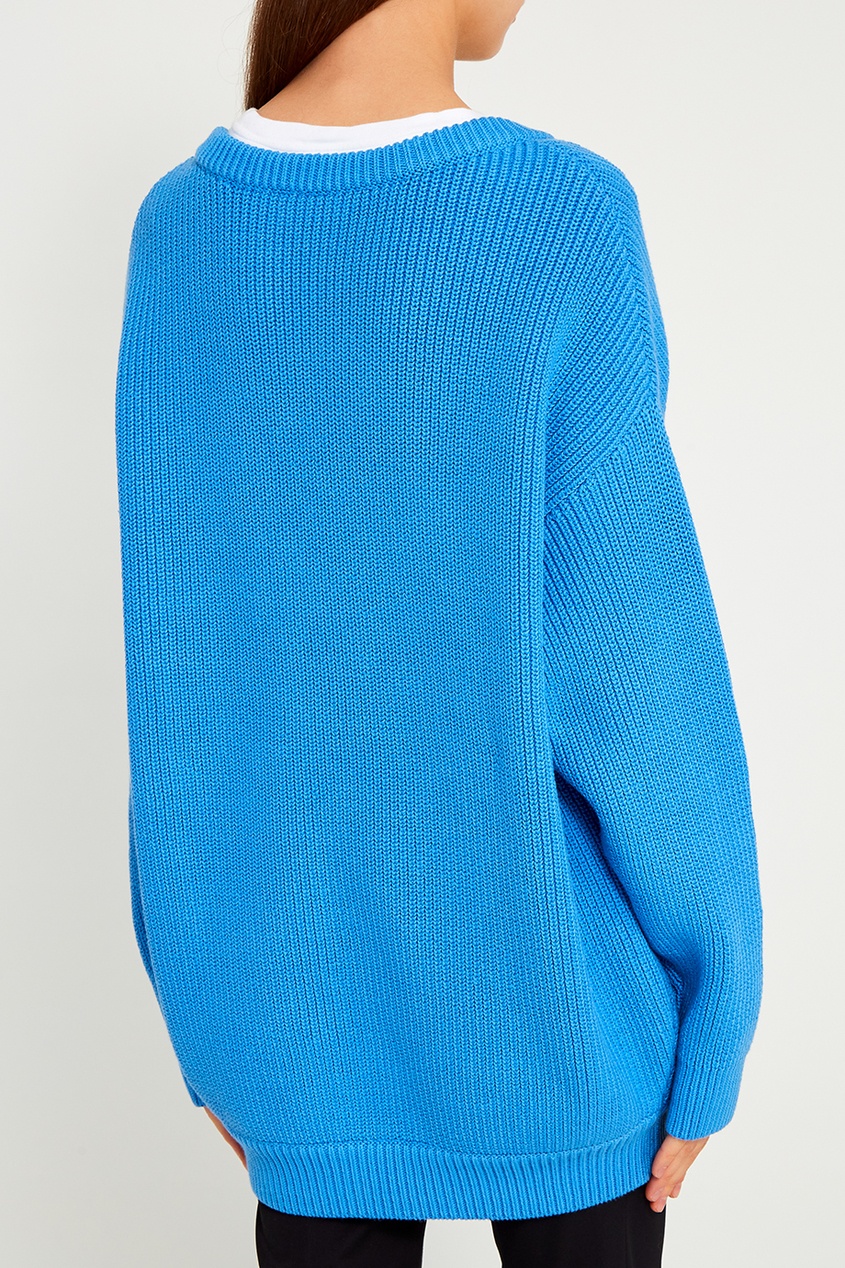 фото Фактурный голубой пуловер Balenciaga