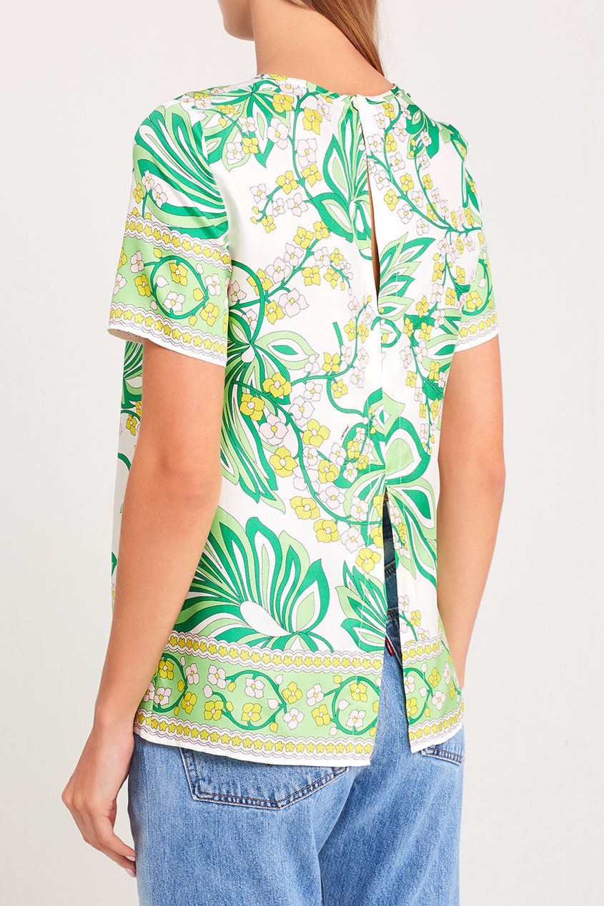 фото Шелковая блузка с растительным принтом P.a.r.o.s.h.