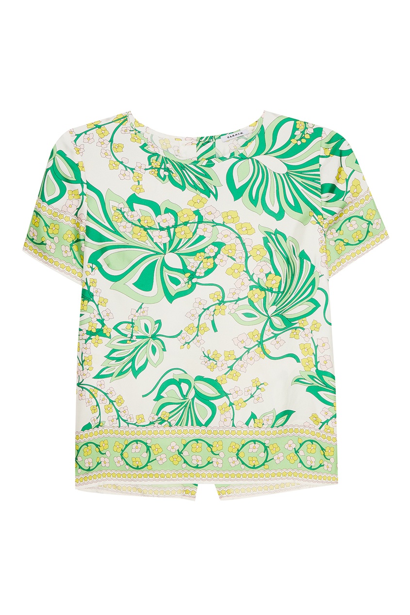 фото Шелковая блузка с растительным принтом p.a.r.o.s.h.