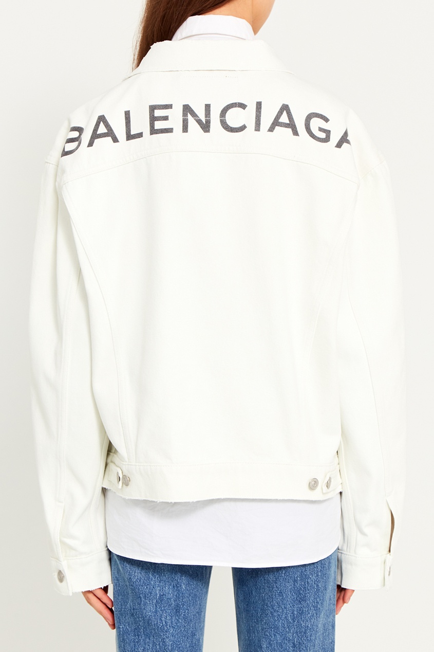фото Белая джинсовая куртка Balenciaga