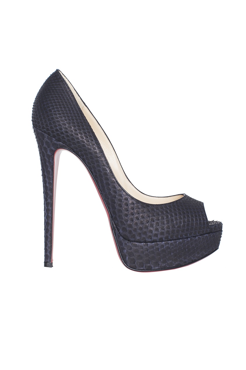 

Туфли из кожи питона Lady Peep 150 Python Mat, Черный, Туфли из кожи питона Lady Peep 150 Python Mat