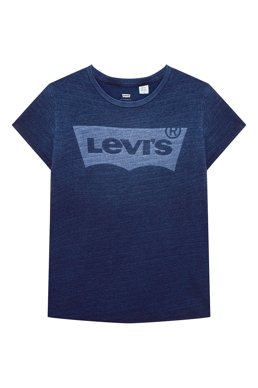 фото Синяя меланжевая футболка с логотипом the perfect tee levi’s®