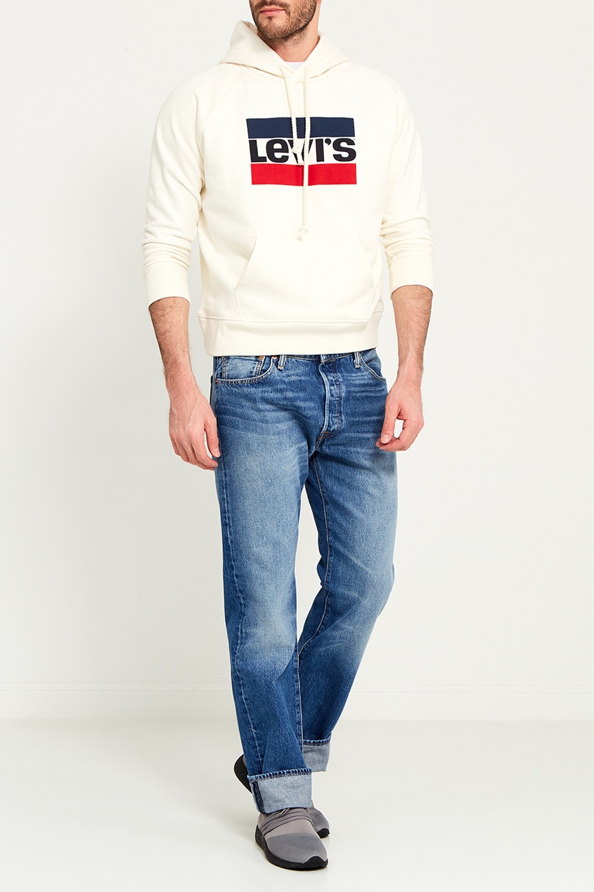 фото Белое худи с логотипом graphic sport hoodie levi’s®