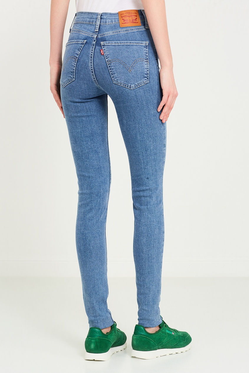 фото Голубые выбеленные джинсы-скинни mile high super skinny levi’s®