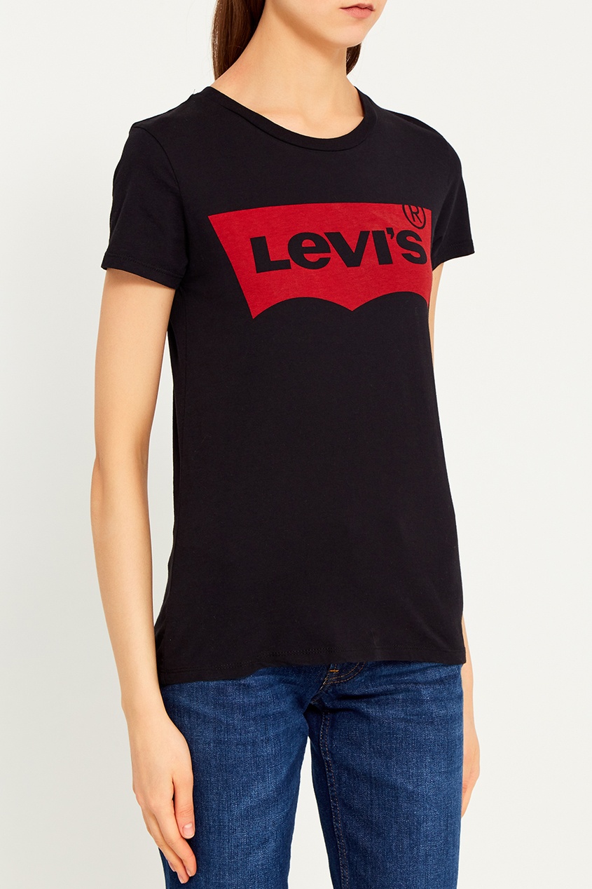 фото Черная футболка с логотипом the perfect tee levi’s®