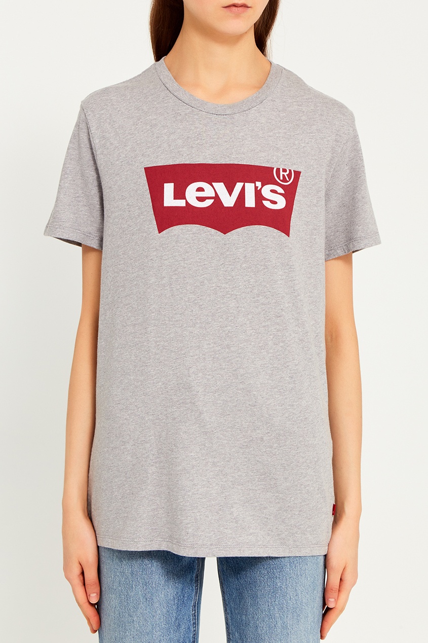 фото Серая футболка с логотипом graphic set-in neck levi’s®