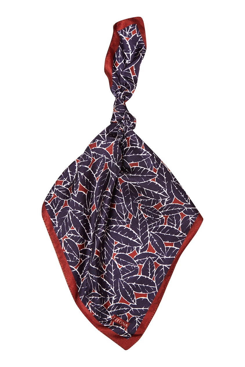 фото Шелковый платок с листьями z zegna