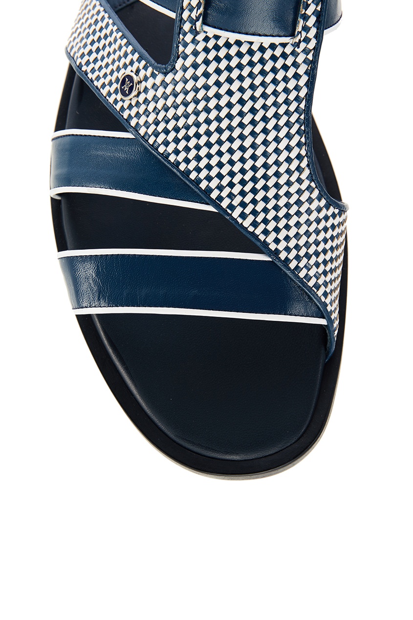 фото Синие комбинированные сандалии artioli