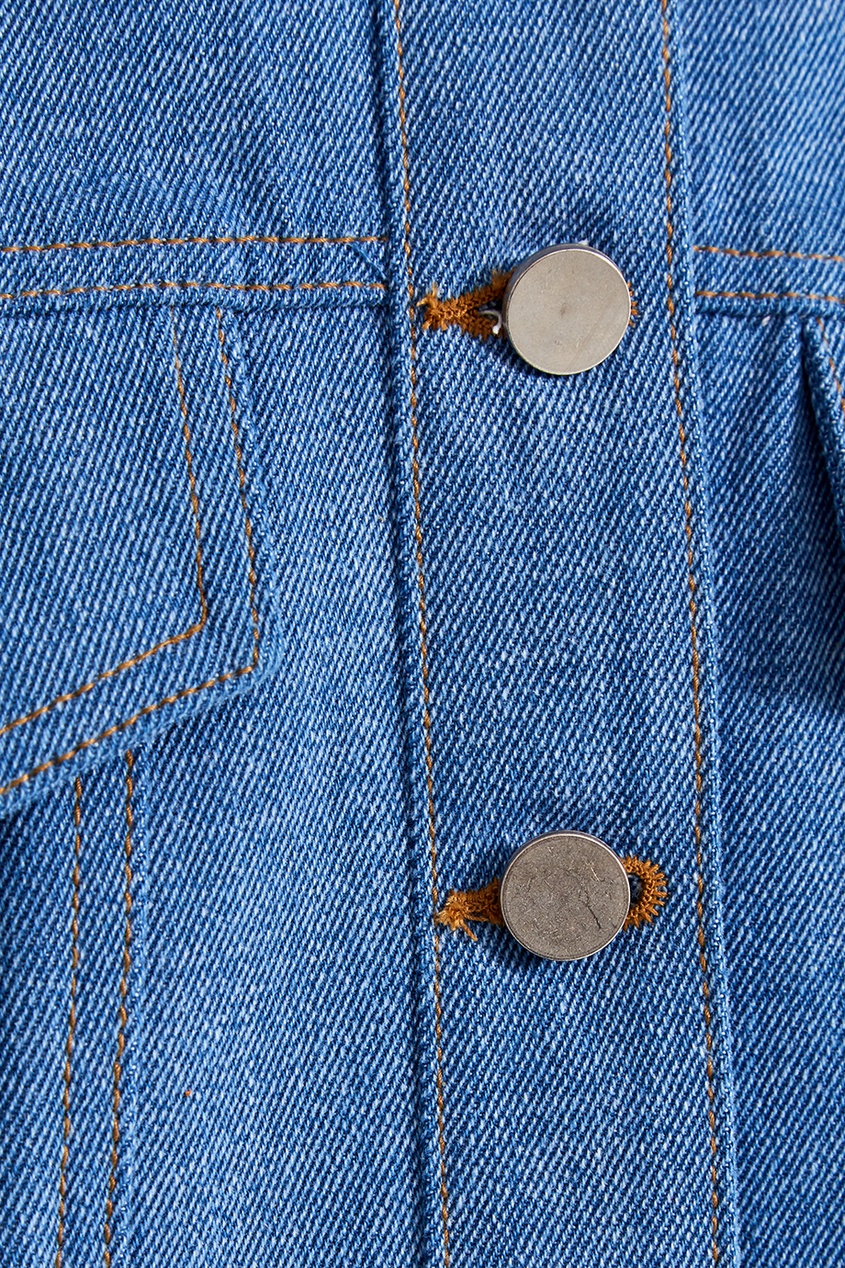 фото Голубая джинсовая куртка с прорезями Rocket x lunch