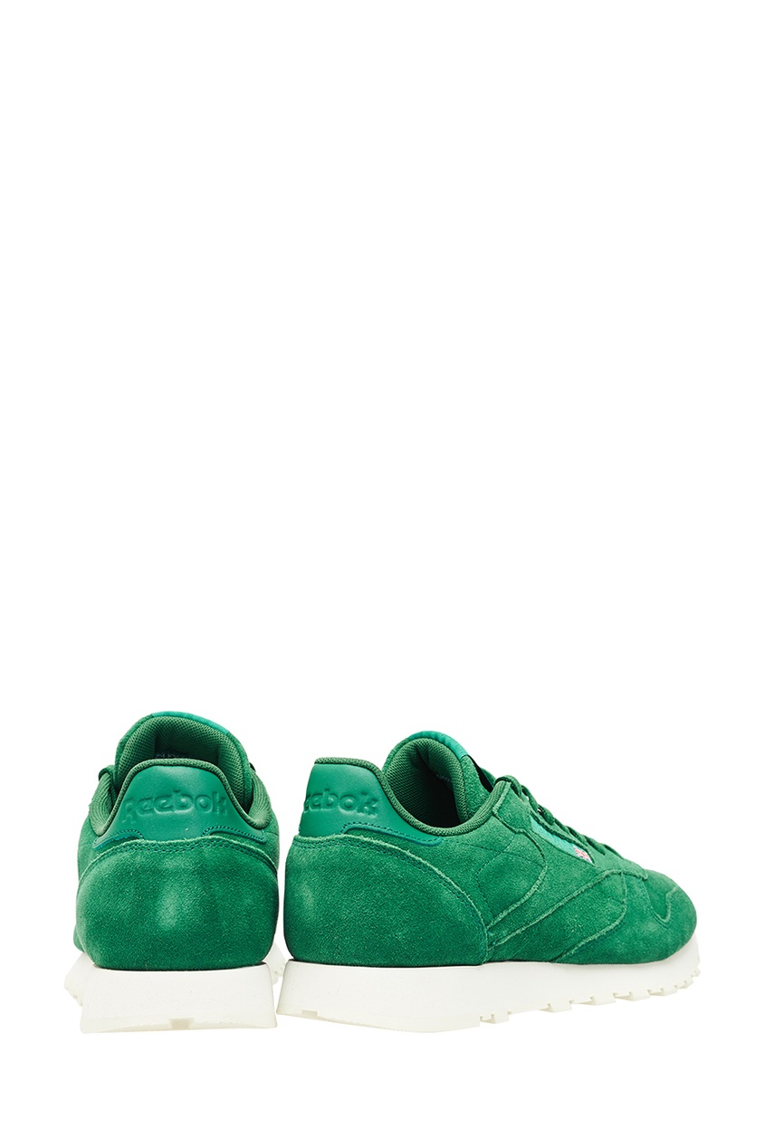 фото Зеленые кроссовки cl leather mcc reebok