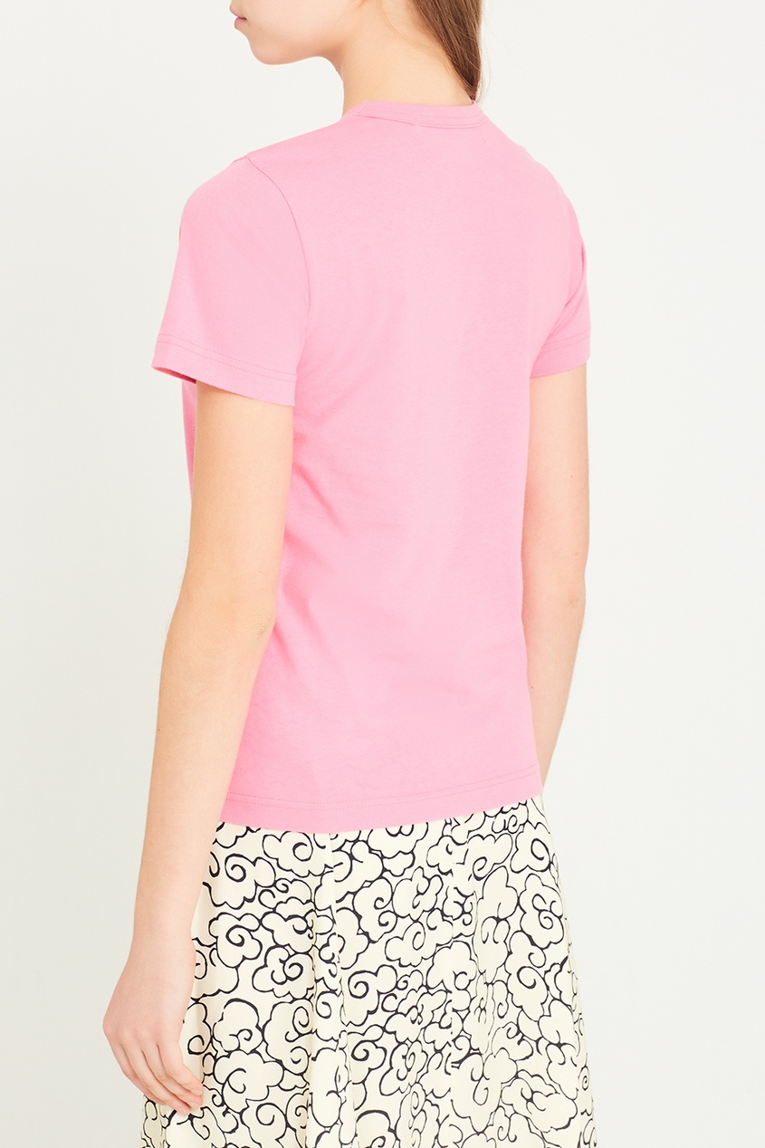фото Розовая футболка из хлопка comme des garçons girl
