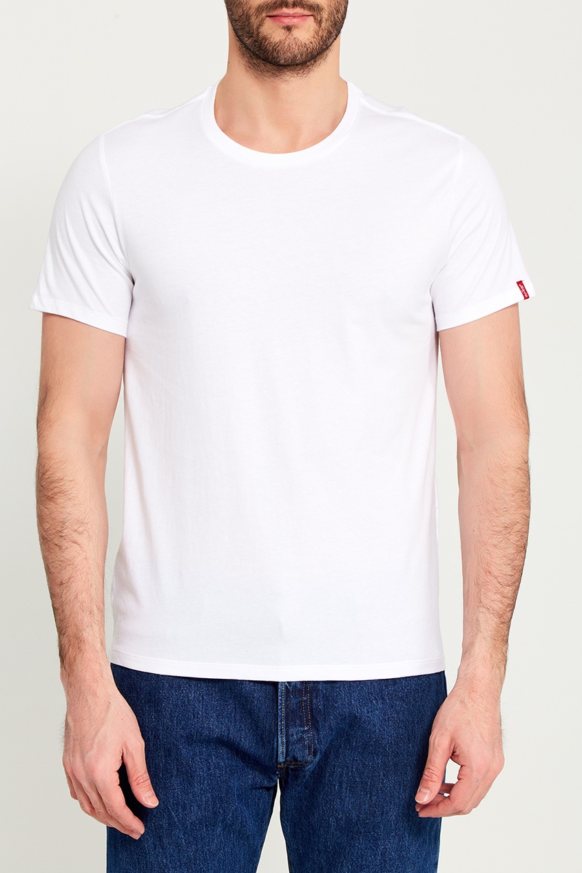 фото Набор из двух белых футболок slim 2 pack crew tee levi’s®