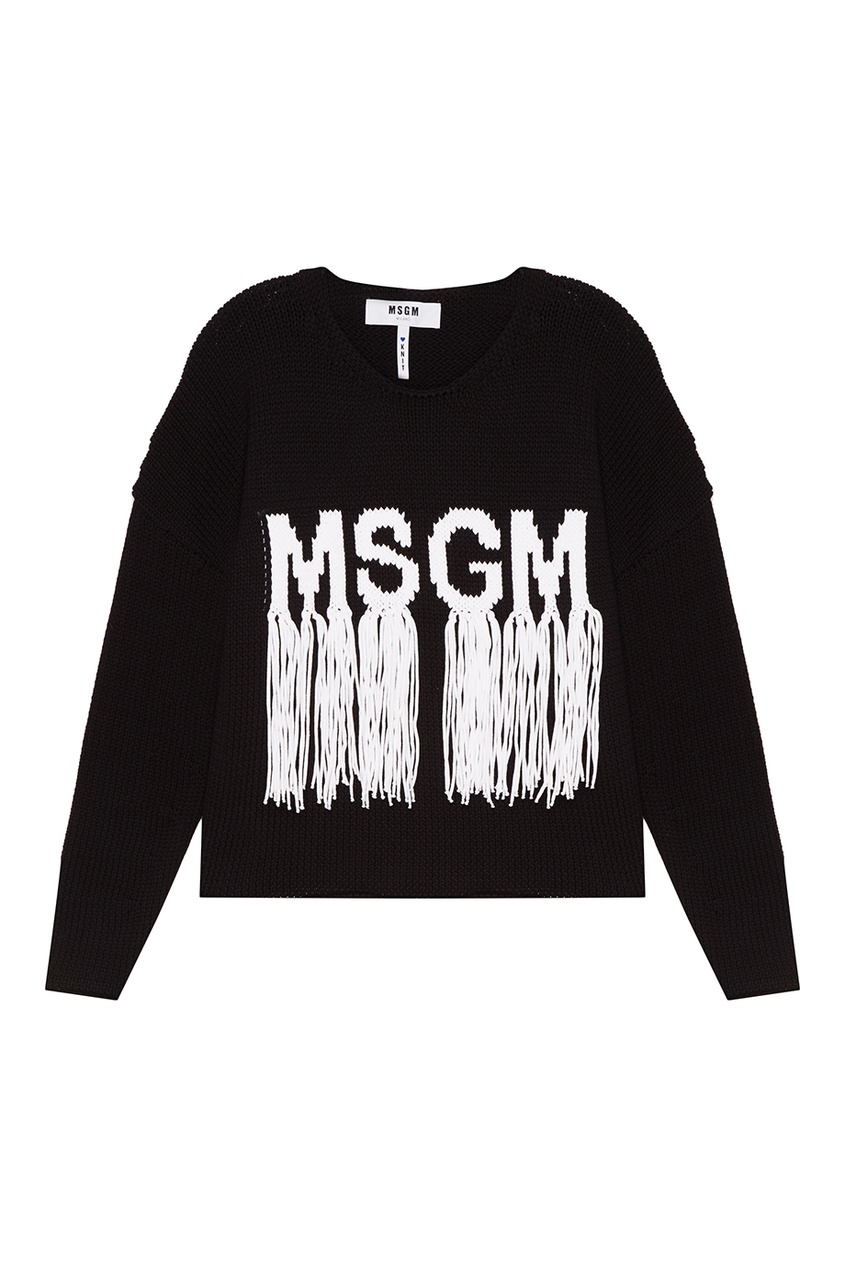 фото Хлопковый джемпер с бахромой Msgm