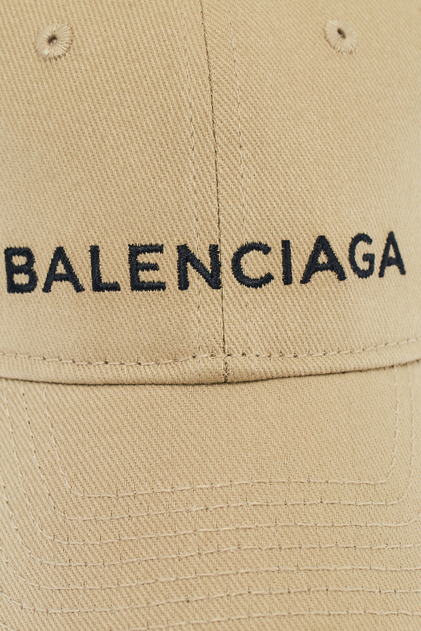 фото Бежевая кепка с логотипом Balenciaga