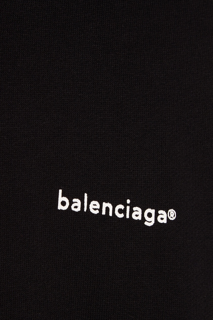 фото Черное худи с логотипом balenciaga